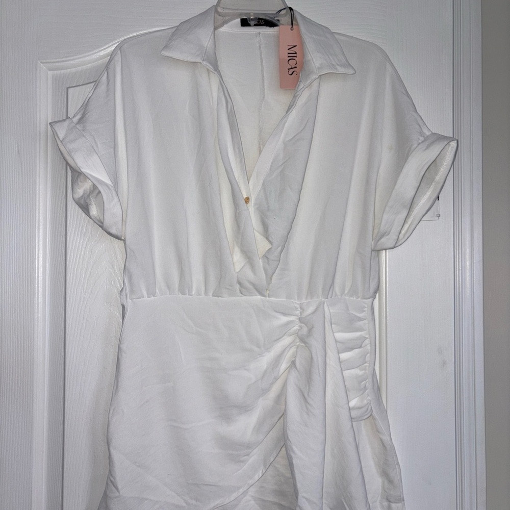 Micas White Mini Dress